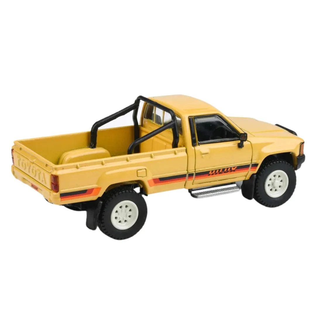 1984 Yellow Toyota Hilux Single Cab 1:64 Scale Die-Cast Car Para64