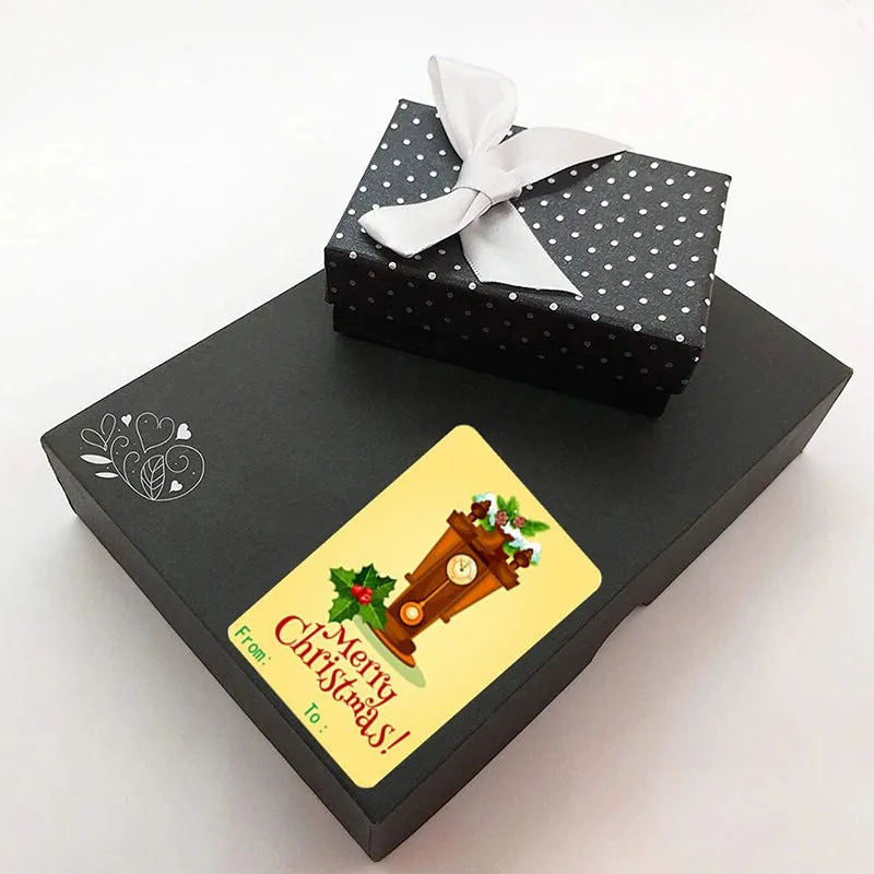 250PCs 6 Designs Square Christmas Label Merry Christmas Gift Stickers tape