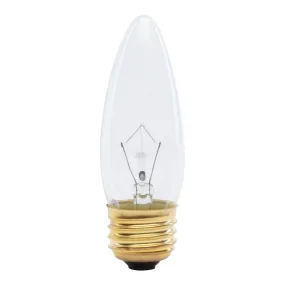 25W Medium Base Clear Torpedo Tip Incandescent
