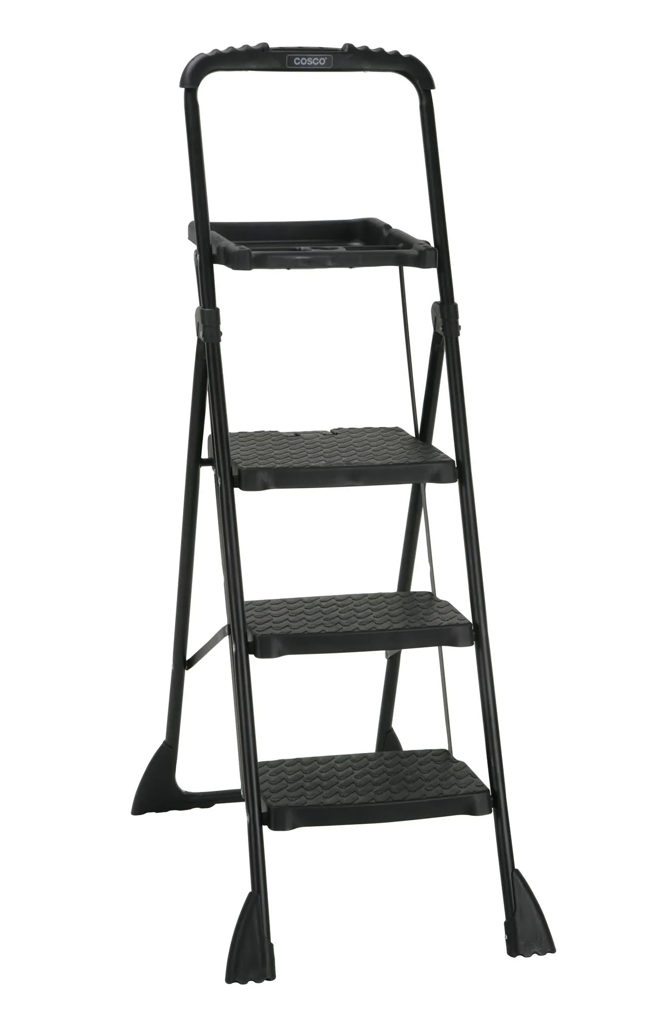 3-Step Folding Step Stool with Tray