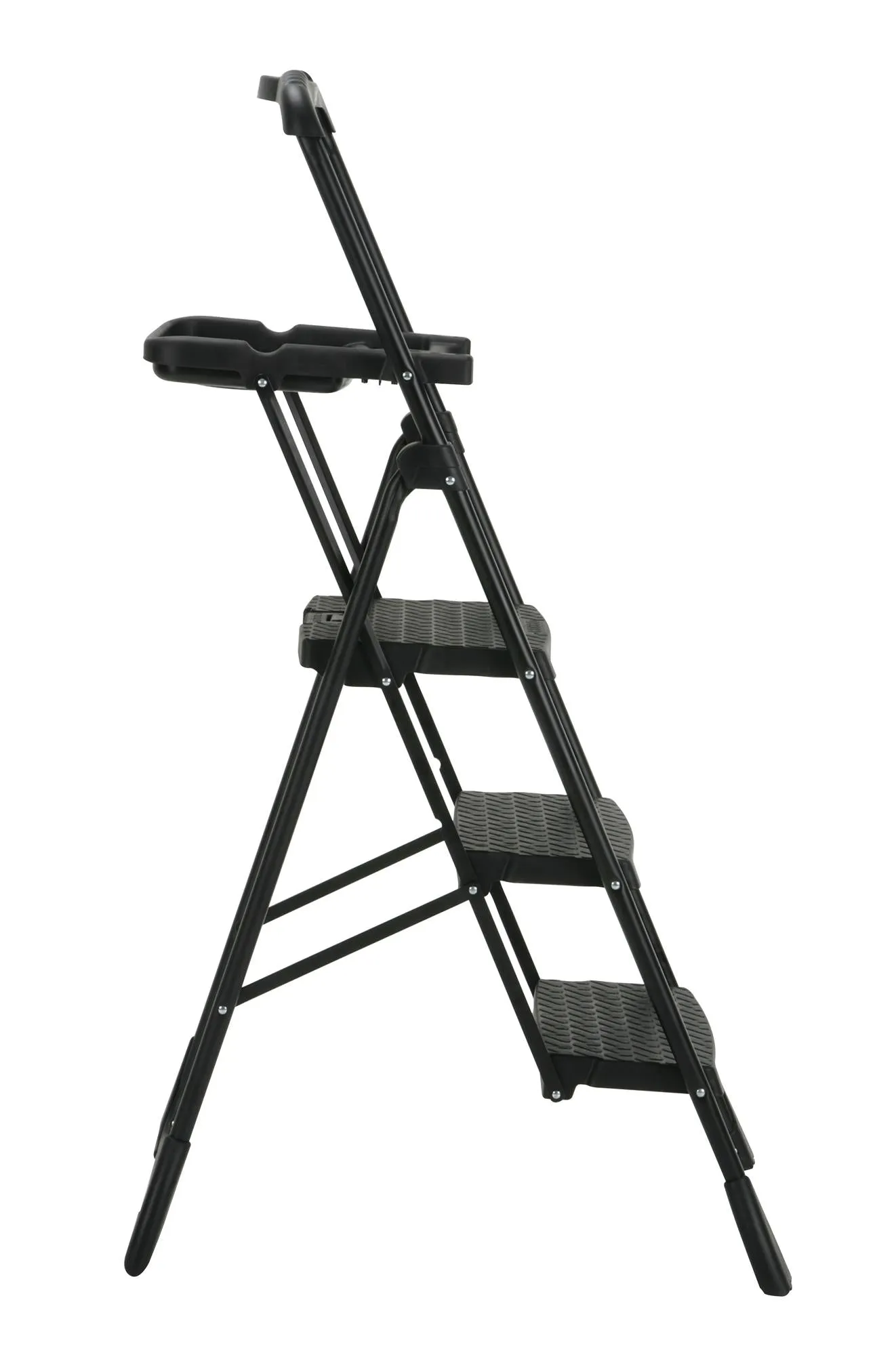 3-Step Folding Step Stool with Tray