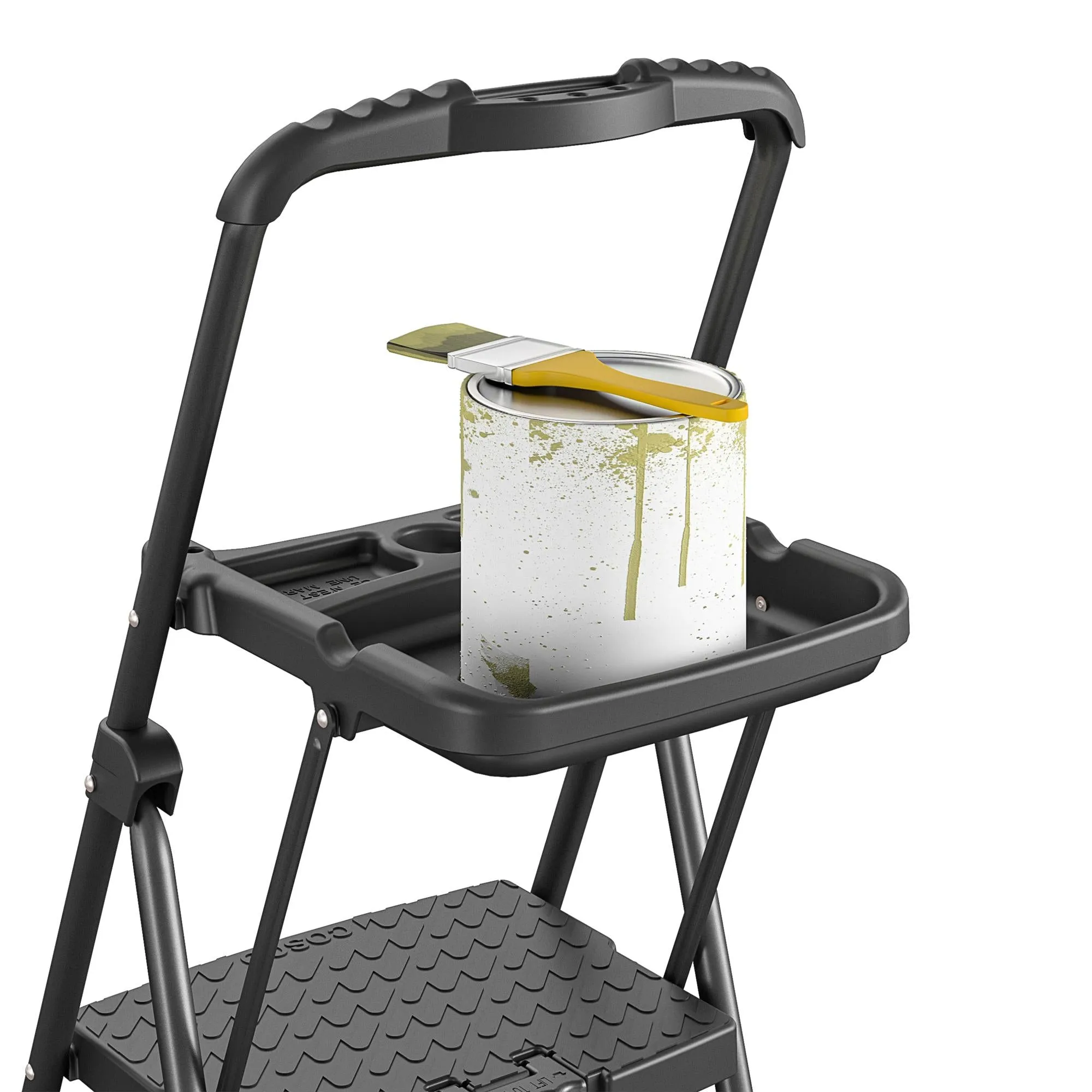3-Step Folding Step Stool with Tray