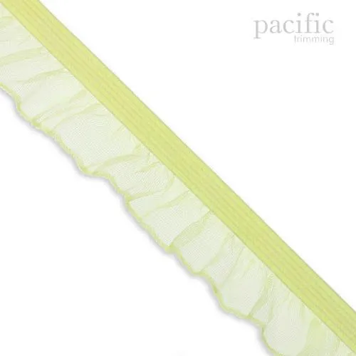3/4 Inch Sheer Stretch Ruffle Elastic