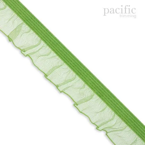 3/4 Inch Sheer Stretch Ruffle Elastic