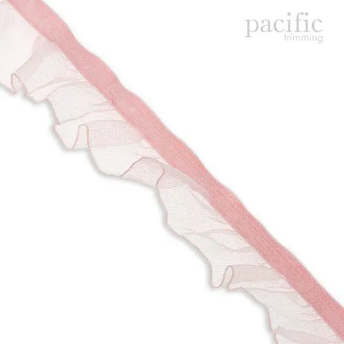 3/4 Inch Sheer Stretch Ruffle Elastic