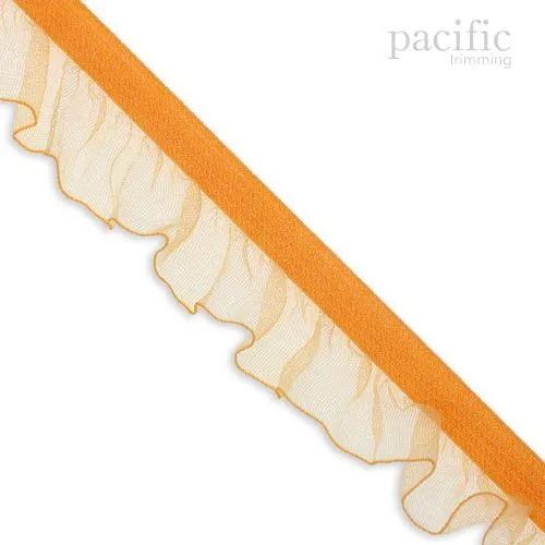 3/4 Inch Sheer Stretch Ruffle Elastic