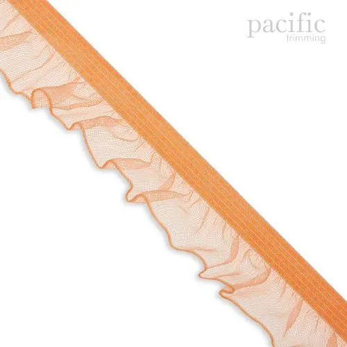 3/4 Inch Sheer Stretch Ruffle Elastic