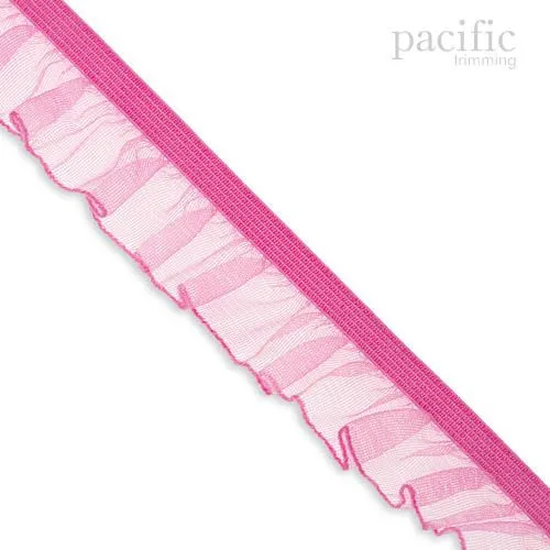 3/4 Inch Sheer Stretch Ruffle Elastic