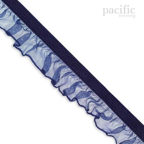 3/4 Inch Sheer Stretch Ruffle Elastic