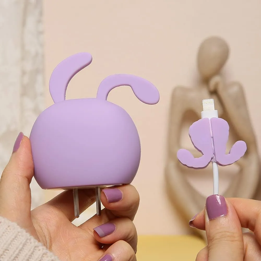 3D Cute Cartoon Series Fast Charger Protector for iPhone 18W 20W