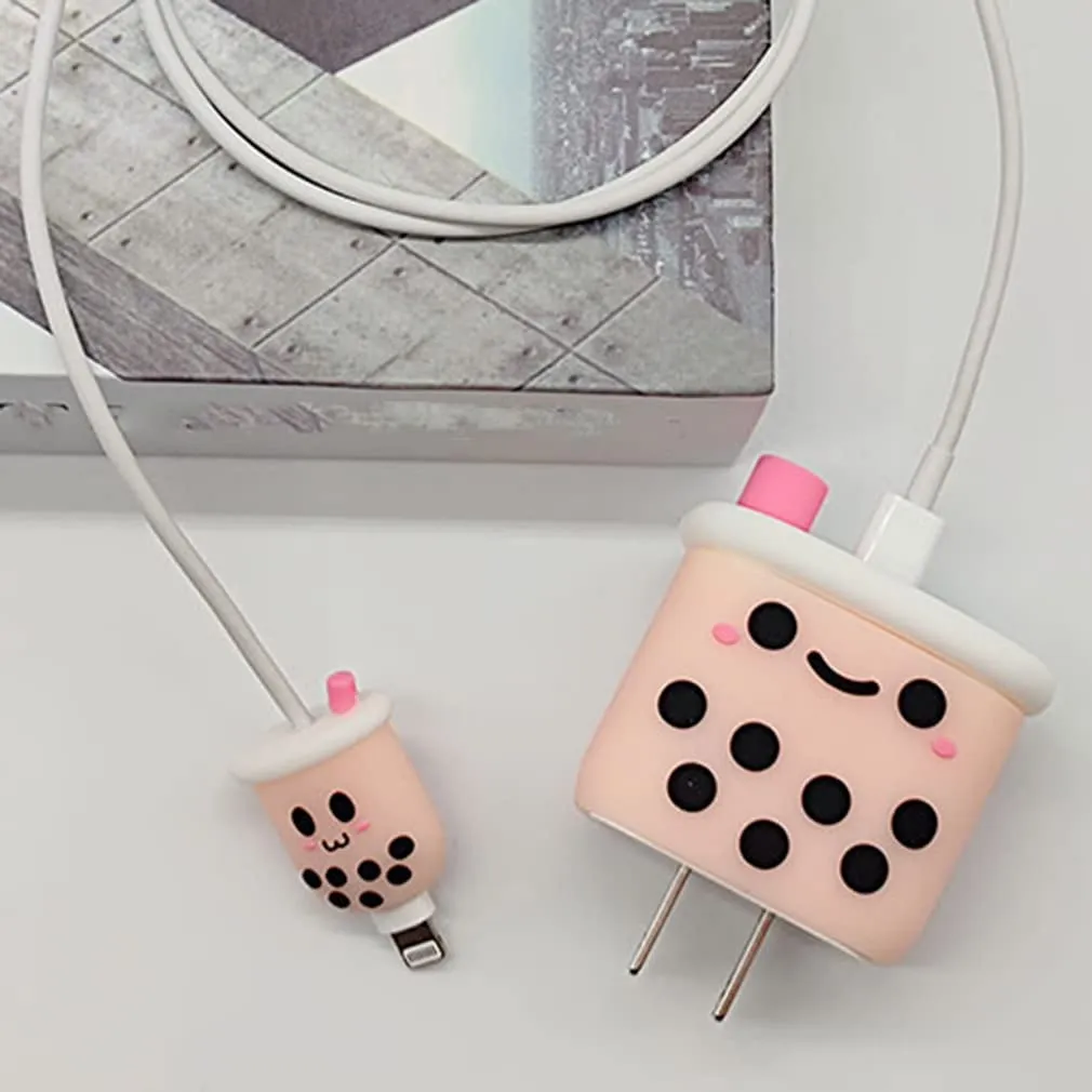3D Cute Cartoon Series Fast Charger Protector for iPhone 18W 20W