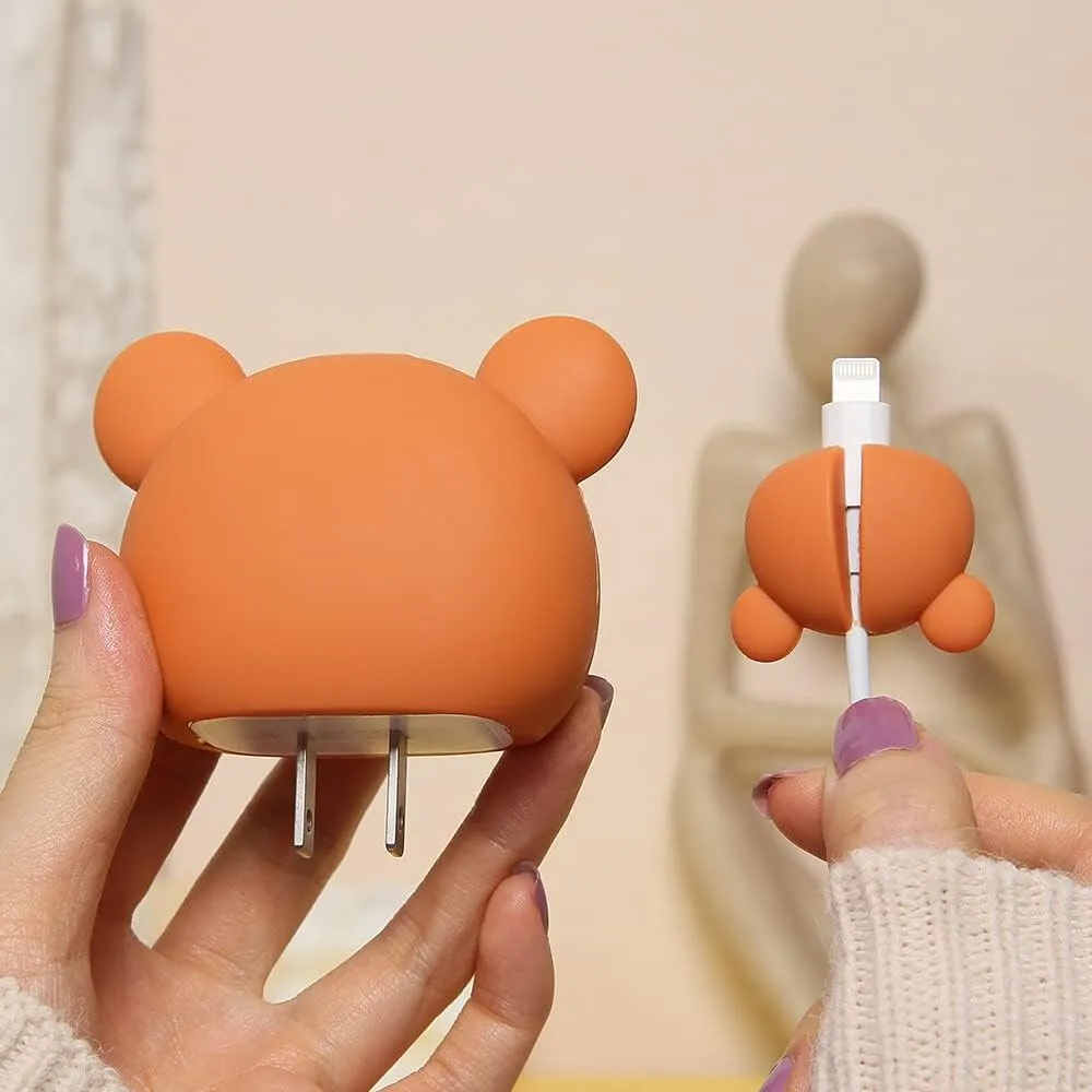 3D Cute Cartoon Series Fast Charger Protector for iPhone 18W 20W