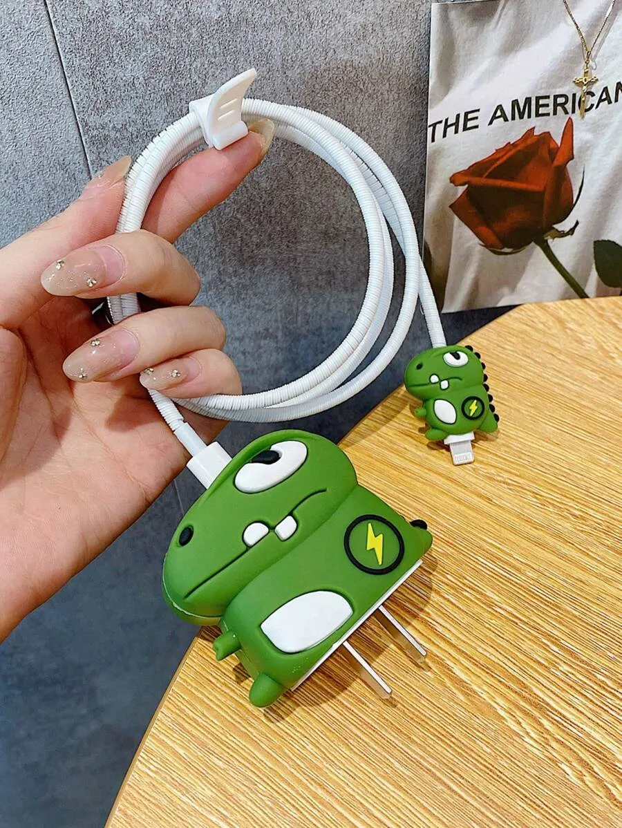 3D Cute Cartoon Series Fast Charger Protector for iPhone 18W 20W