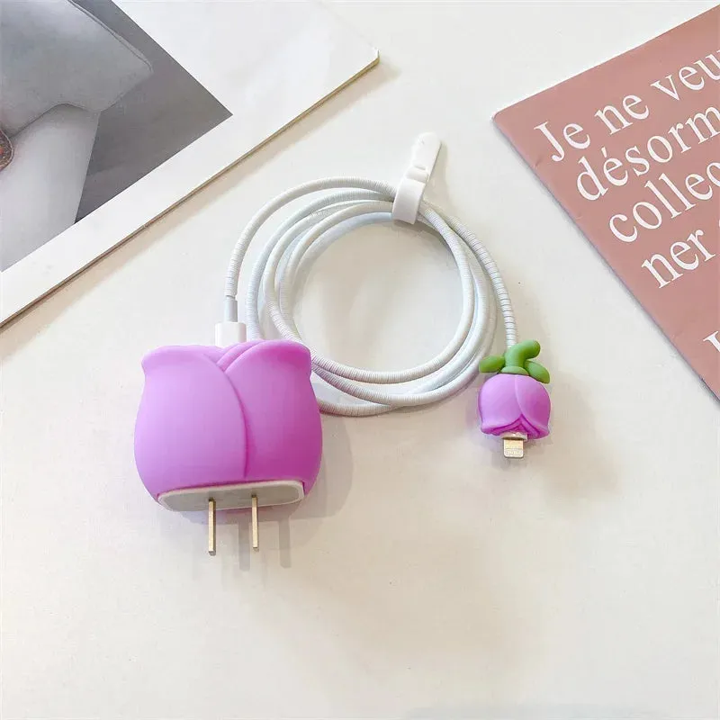 3D Cute Cartoon Series Fast Charger Protector for iPhone 18W 20W