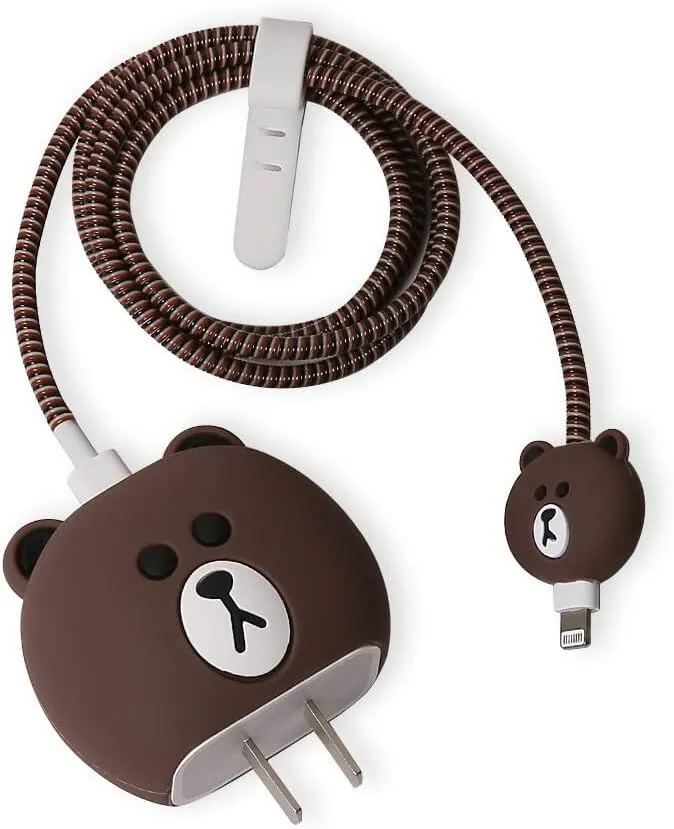 3D Cute Cartoon Series Fast Charger Protector for iPhone 18W 20W