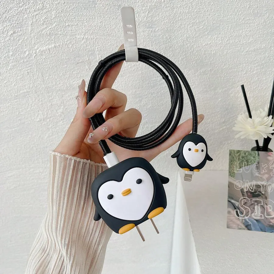 3D Cute Cartoon Series Fast Charger Protector for iPhone 18W 20W