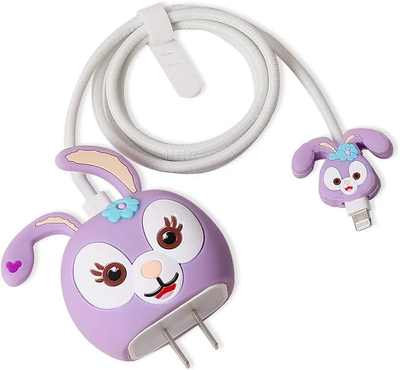 3D Cute Cartoon Series Fast Charger Protector for iPhone 18W 20W