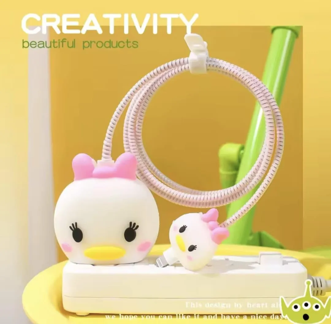 3D Cute Cartoon Series Fast Charger Protector for iPhone 18W 20W