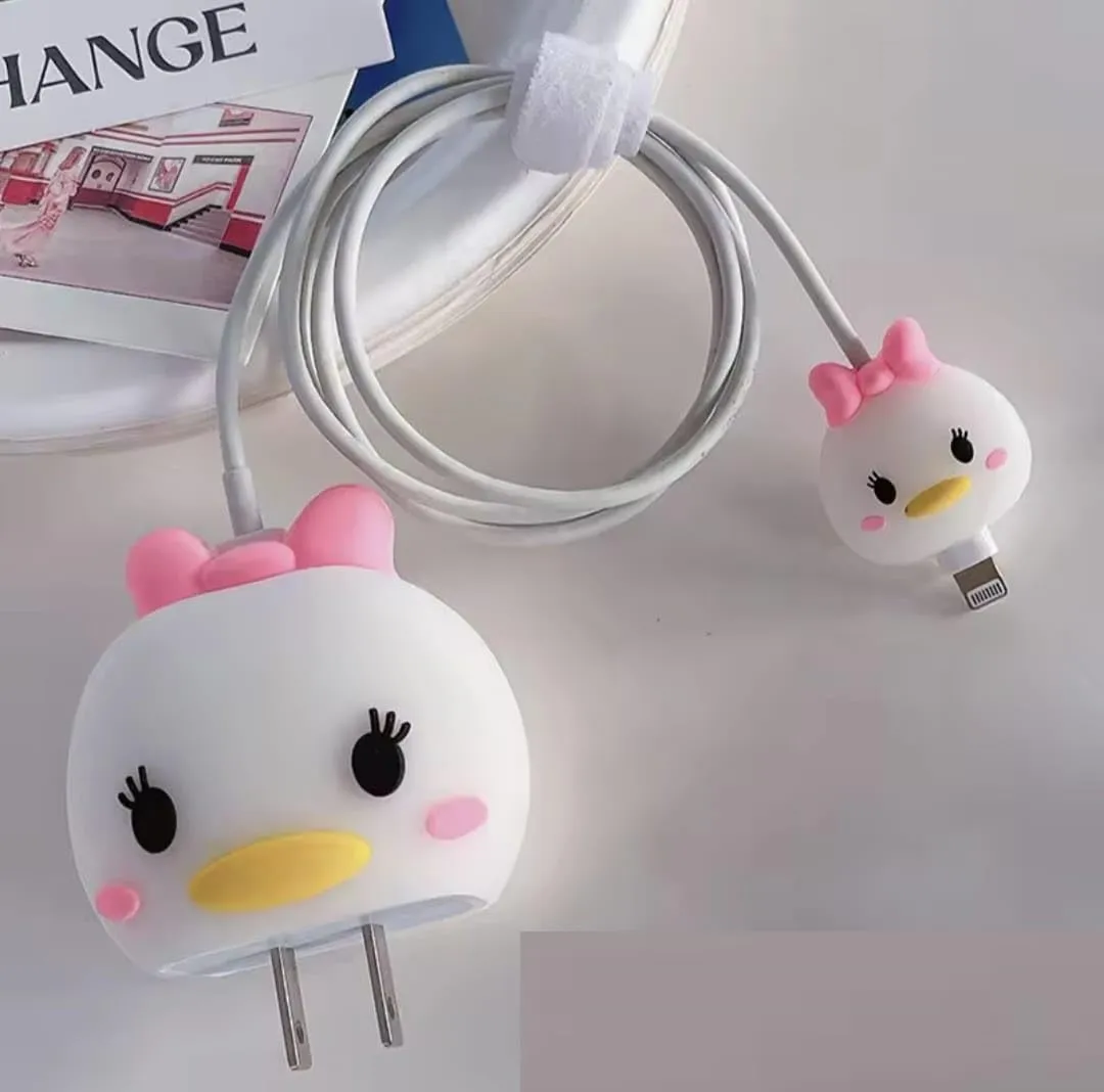 3D Cute Cartoon Series Fast Charger Protector for iPhone 18W 20W