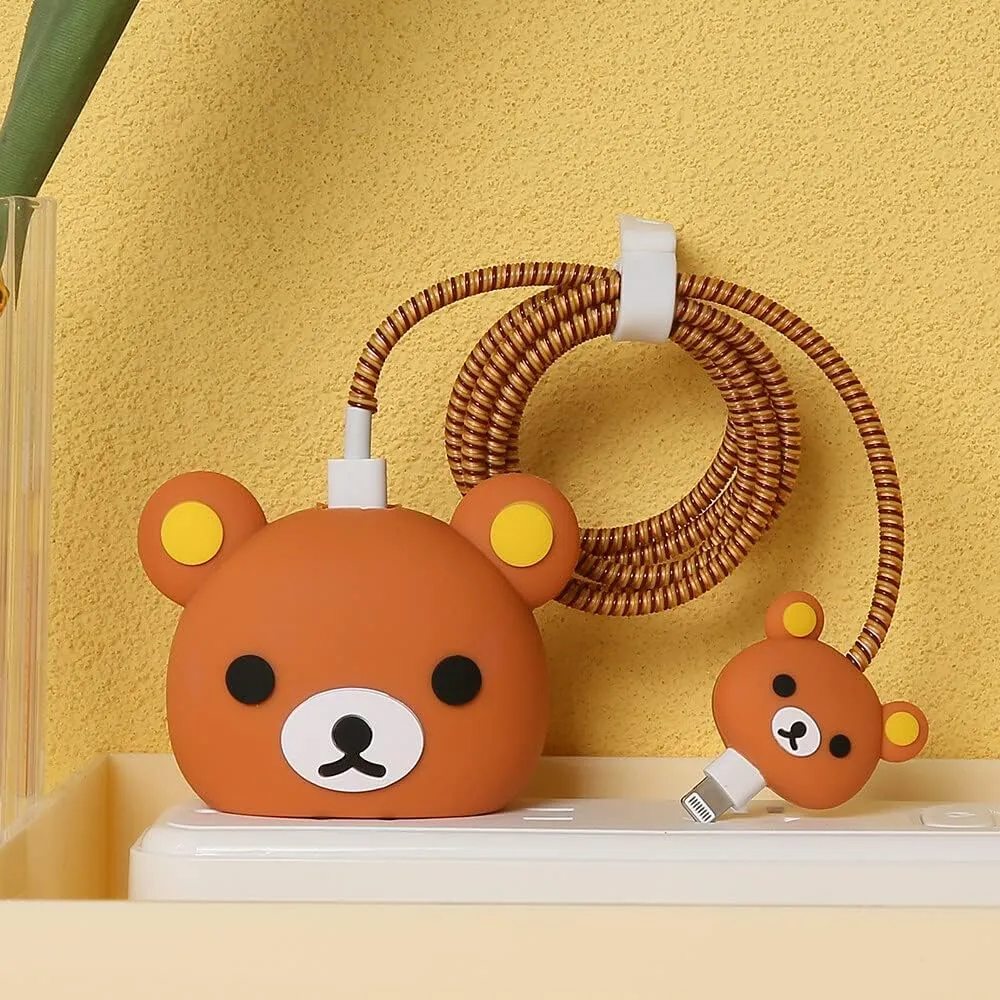 3D Cute Cartoon Series Fast Charger Protector for iPhone 18W 20W
