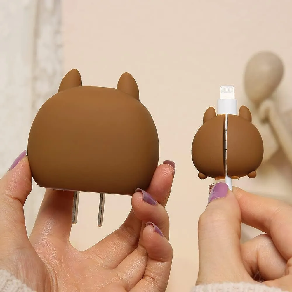 3D Cute Cartoon Series Fast Charger Protector for iPhone 18W 20W