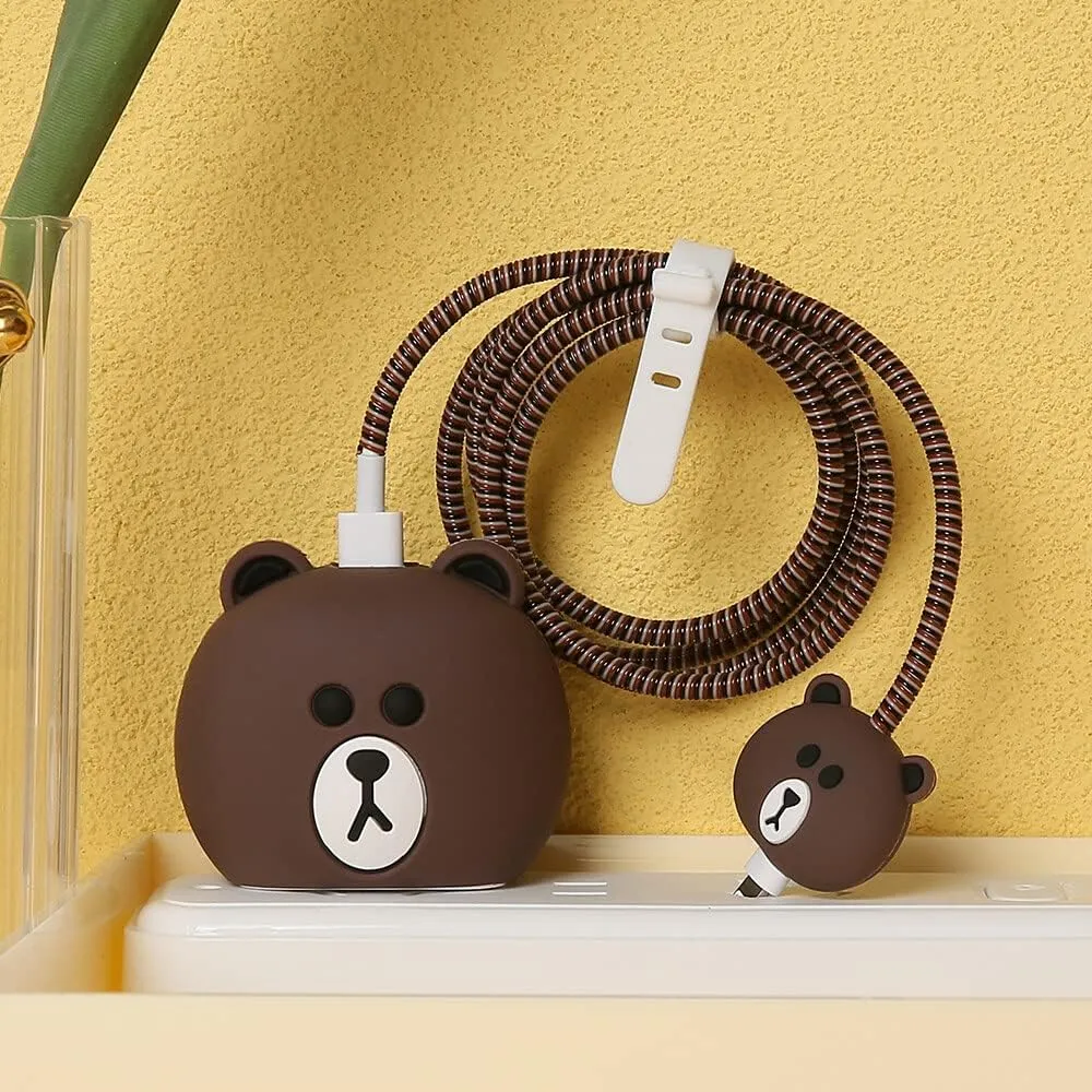 3D Cute Cartoon Series Fast Charger Protector for iPhone 18W 20W