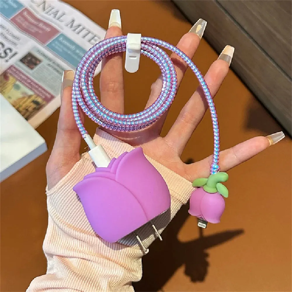 3D Cute Cartoon Series Fast Charger Protector for iPhone 18W 20W