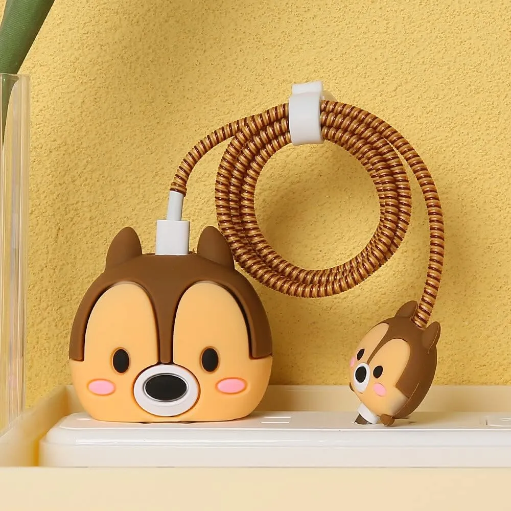 3D Cute Cartoon Series Fast Charger Protector for iPhone 18W 20W