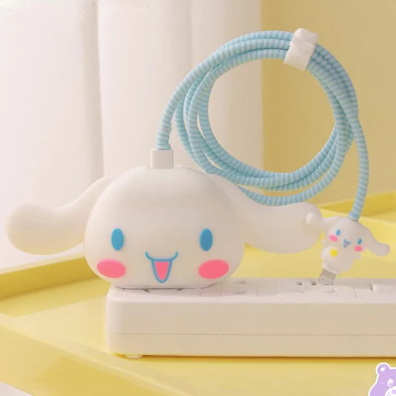 3D Cute Cartoon Series Fast Charger Protector for iPhone 18W 20W