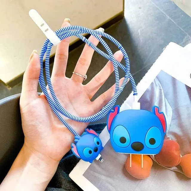 3D Cute Cartoon Series Fast Charger Protector for iPhone 18W 20W