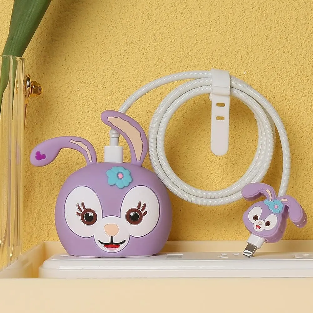 3D Cute Cartoon Series Fast Charger Protector for iPhone 18W 20W