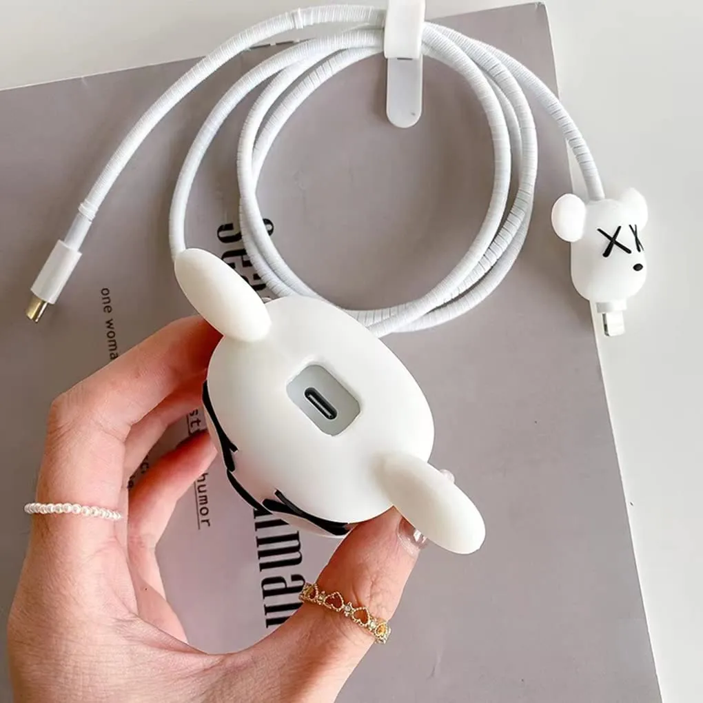 3D Cute Cartoon Series Fast Charger Protector for iPhone 18W 20W
