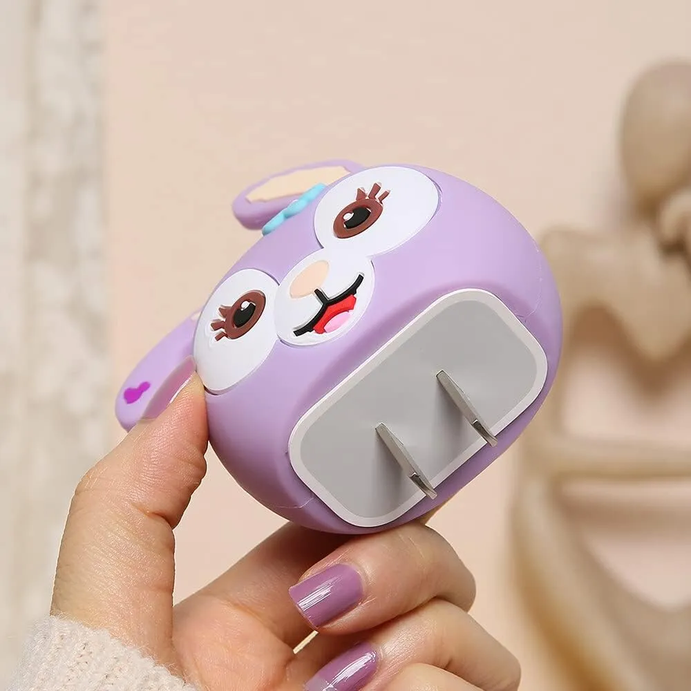 3D Cute Cartoon Series Fast Charger Protector for iPhone 18W 20W