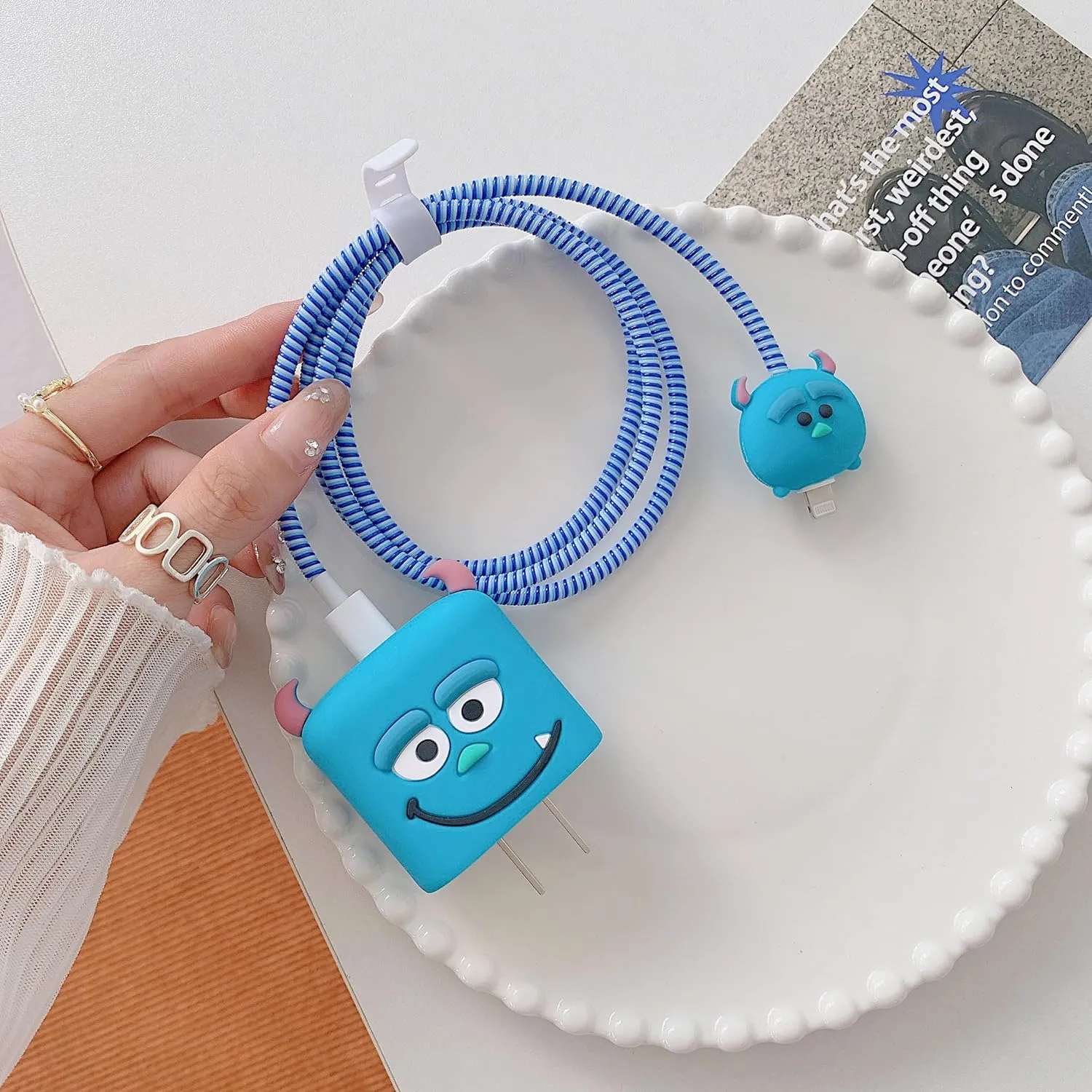 3D Cute Cartoon Series Fast Charger Protector for iPhone 18W 20W