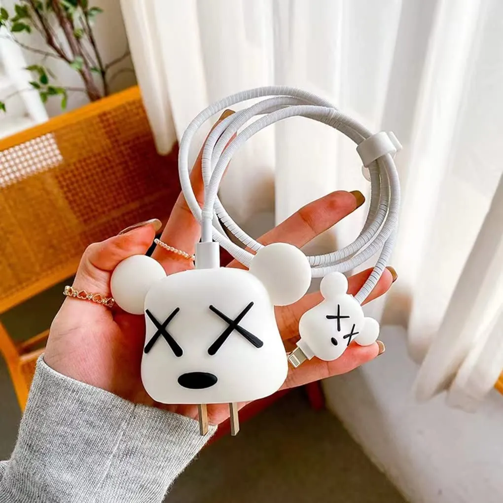 3D Cute Cartoon Series Fast Charger Protector for iPhone 18W 20W