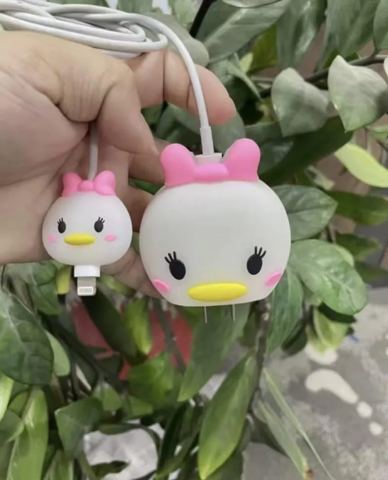3D Cute Cartoon Series Fast Charger Protector for iPhone 18W 20W