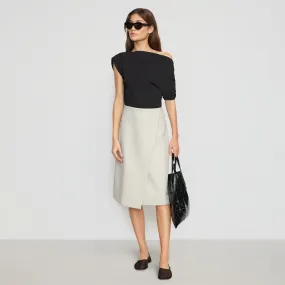 Alba Asymmetric Vegan Leather Skirt