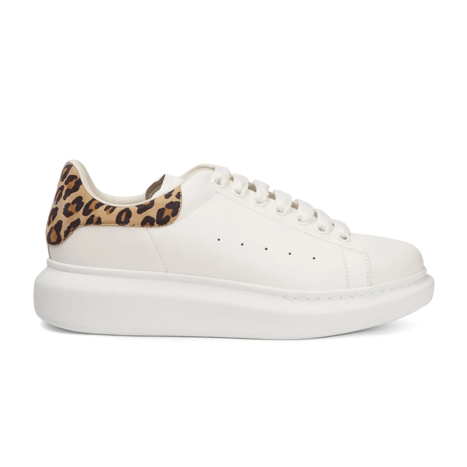 Alexander McQueen Oversized Sneakers White Leopard Sneakers