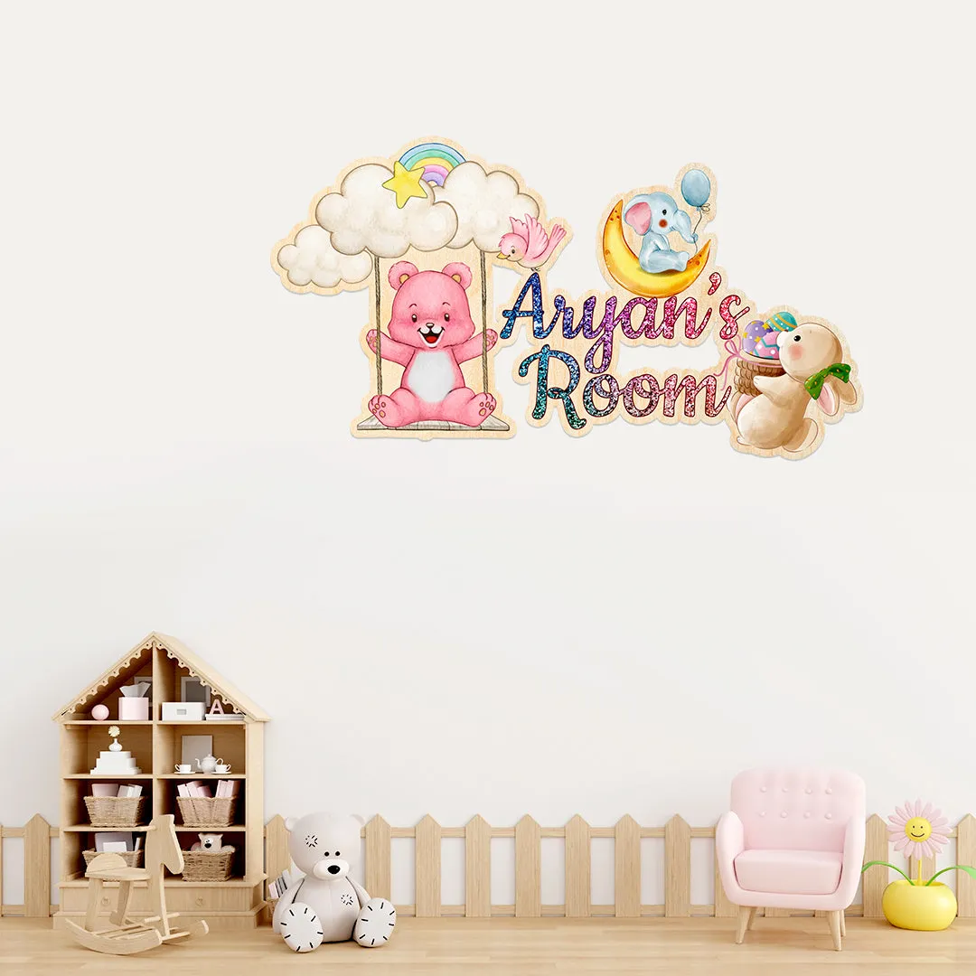 Animals Theme Kids Name Board