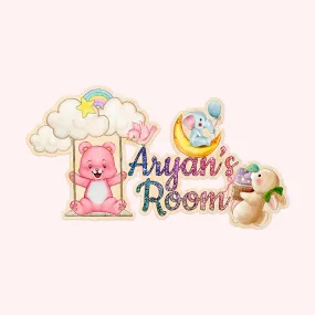 Animals Theme Kids Name Board