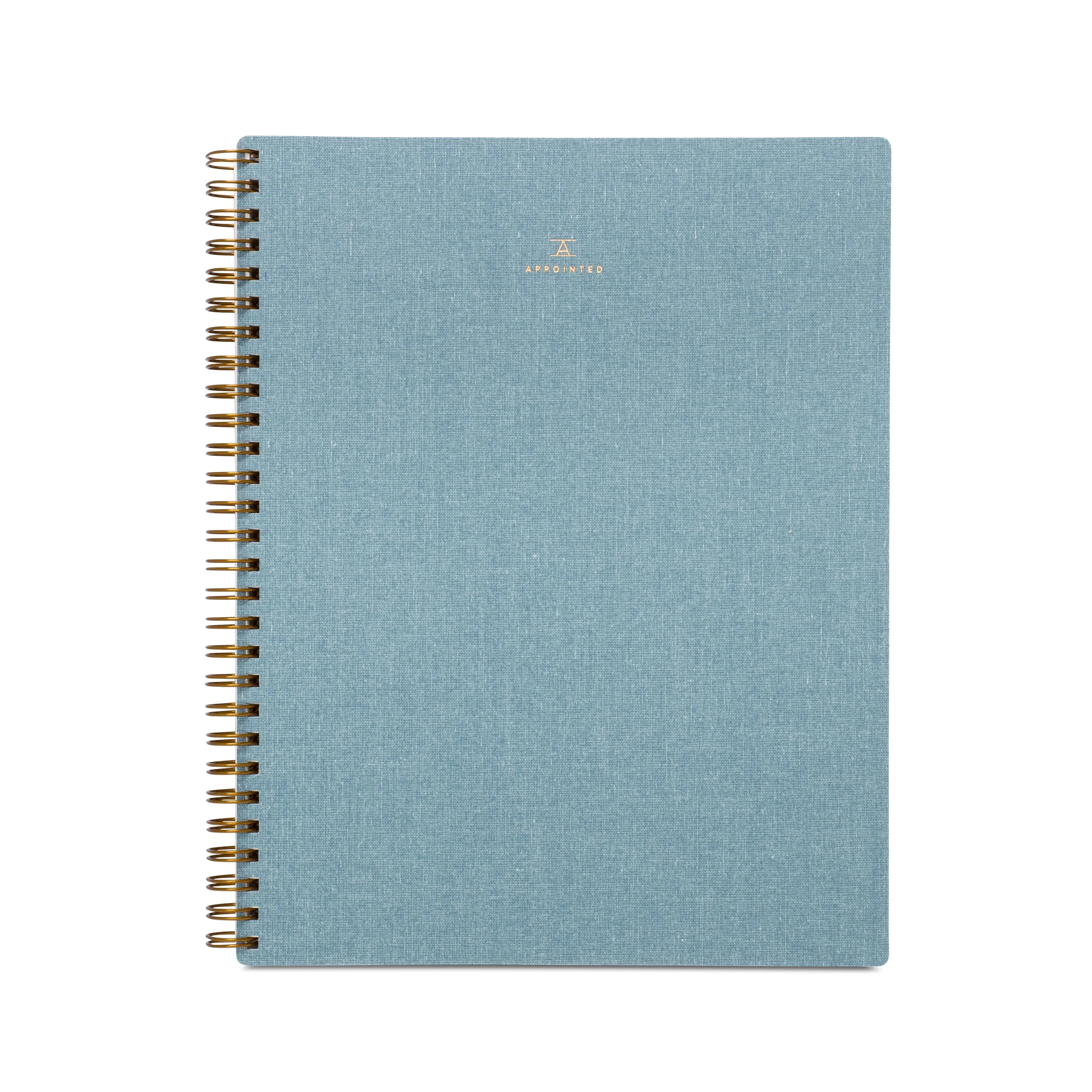 Appointed Notebook in Chambray Blue (L), Lined/Grid/Blank