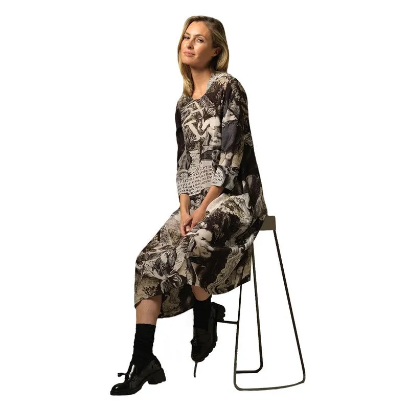 Asymmetric Dress in Sunburst Grey