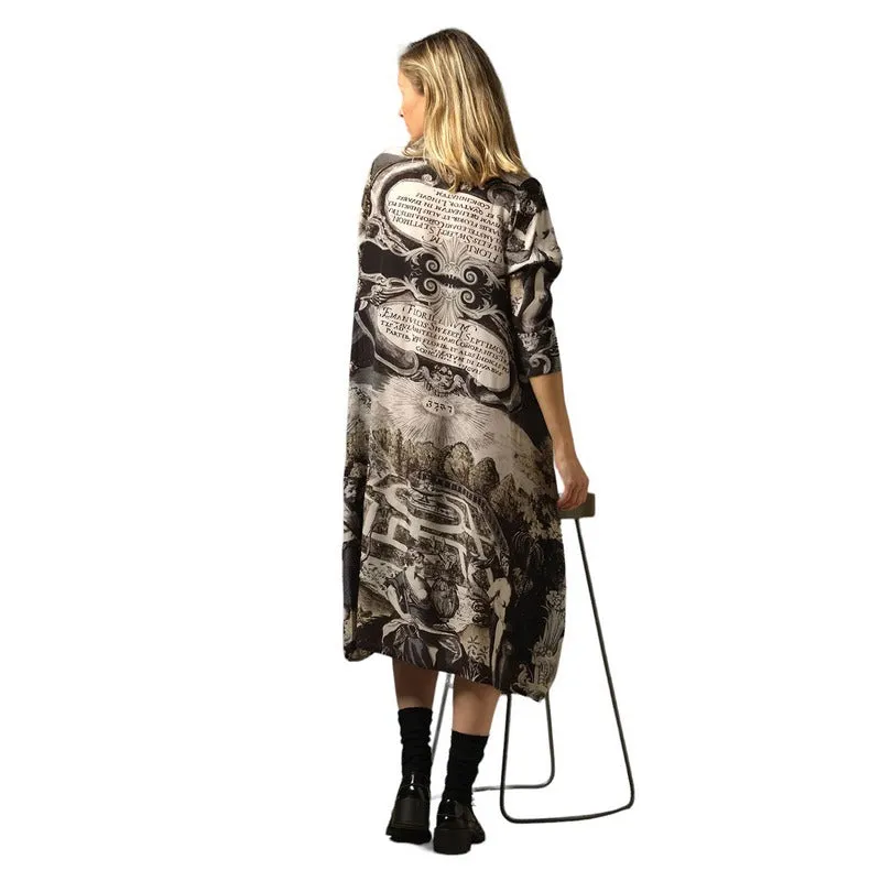 Asymmetric Dress in Sunburst Grey