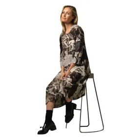 Asymmetric Dress in Sunburst Grey