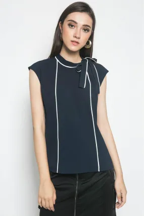 Asymmetric Neck Tie Top