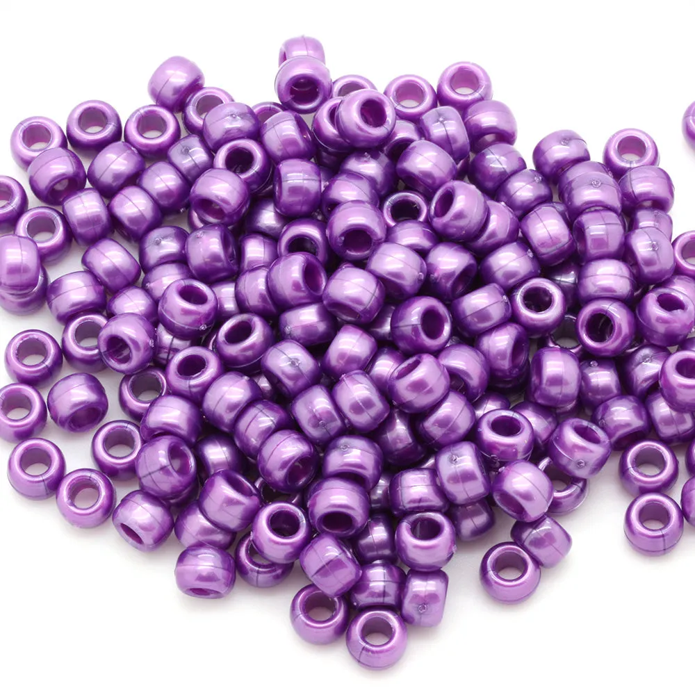 Bath Pearl Violet Plastic Barrel Pony 6x8mm - Pack of 500