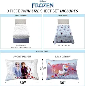 BEDSHEET SET-TWIN/FROZEN 2 FRANCO 942/