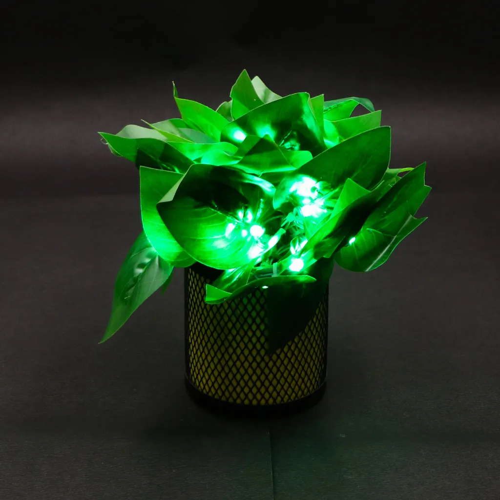 Big Dark Green Leaf 38 LED String Fairy Lights
