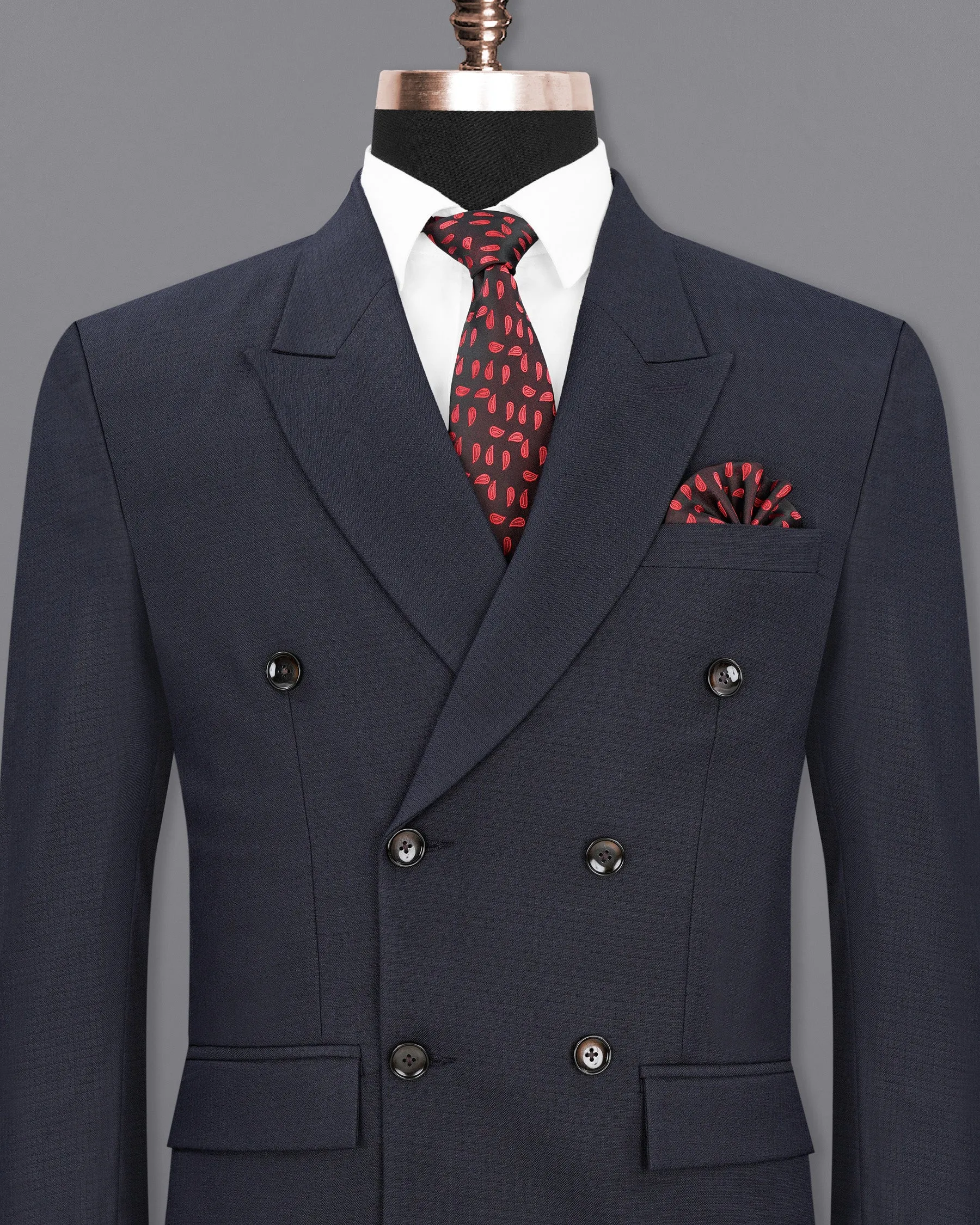 Bleached Cedar Blue Double Breasted Blazer