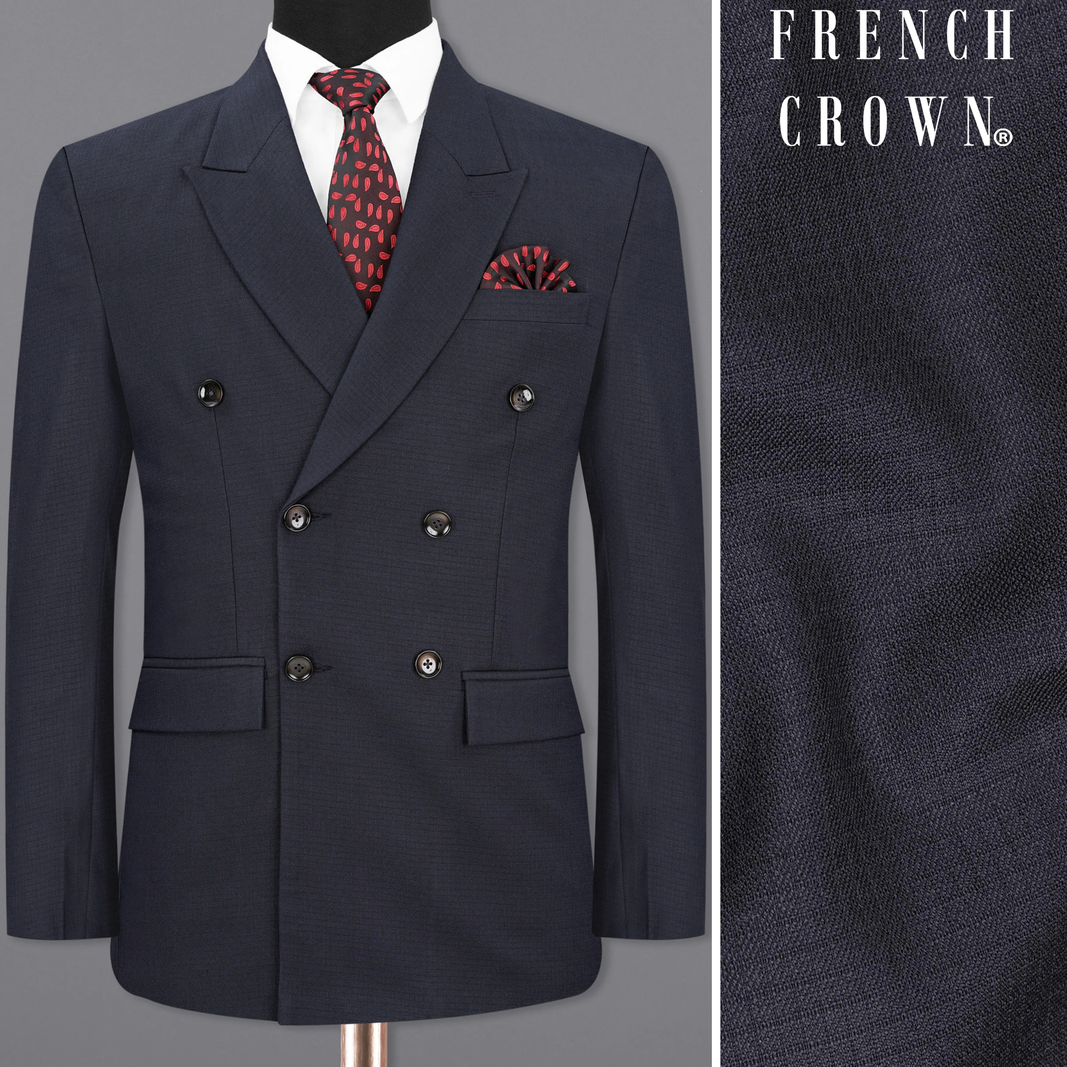 Bleached Cedar Blue Double Breasted Blazer